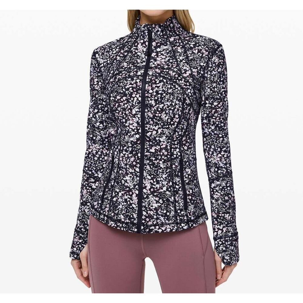 Lululemon Athletic Jacket Women's 2 Define Floral Spritz Zip Up